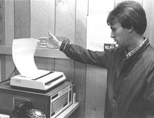 Figure 6: Andy Johnson working at an ozone monitoring site in the early 1980s