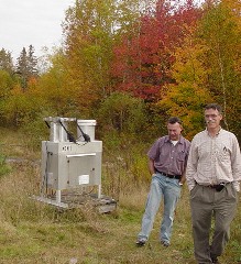 Figure 7: Andy Johnson (left) and Don Darling (right) – from the Eastern Main Regional Office of DEP – at ME09 in Greenville, Maine.